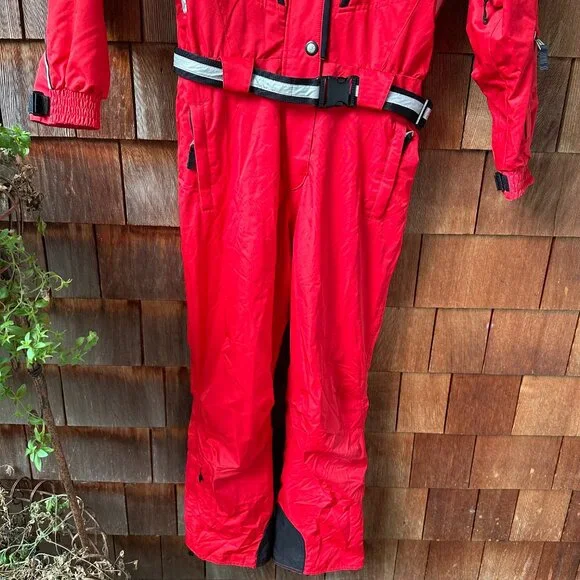 EUC Obermeyer Red/Black One Piece Velocity Shell Suit in Women's 12 Petite - Picture 12 of 16